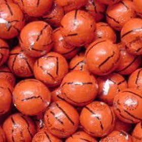 Basketballs Premium Solid Milk Chocolate Balls (10 Lb - 720 Pcs)