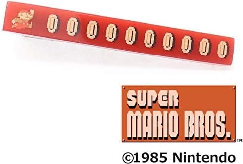 Amazon レッド赤ドット絵マリオとコインのキャラクタータイピン