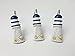 CHICTIE Beach White Shower Curtain Hooks Decorative Lighthouse Starfish Shower Rings Hangers Rust Proof