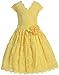 Little Girl Cap Sleeve Lace Floral Holiday Party Summer Flower Girl Dress USA