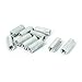 uxcell a16041400ux0820 M8 Female Thread Straight Fitting Hex Rod Coupling Nuts Silver Tone 10 Pcs (Pack of 10)