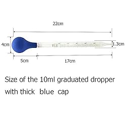 OESS Glass Graduated Dropper Pipettes with Blue
