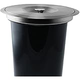 Introducing Compostizer Built In 2 Gal Countertop Kitchen Compost Bin Kit, Stainless Steel, Plastic Hidden Bucket, Special Bonus Paperback Composting Book and Composting Thermometer