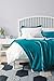 Bedsure GentleSoft Sherpa Fleece Blankets Queen Size for Bed - Thick and Warm, Soft Fuzzy Plush Queen Blanket for Winter, Teal, 90x90 Inches