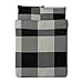 Ikea Brunkrissla Duvet Cover and Pillowcase, Black/Gray, Full/Queen (Double/Queen)