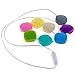 Chew-Choos 'Sweet pea' Silicone Teething Necklace (Pastel Rainbow)