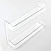 mDesign Plastic Wall Mount, 2 Tier Storage Organizer Shelf for Bathroom, Kitchen; Holds Vitamins, Supplements, Aspirin, Medicine Bottles, Nail Polish, Cosmetics and More, Ligne Collection - Clear