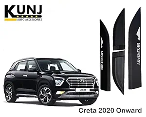 Kunj Autotech Car Side Cladding Beading for Hyundai Creta 2020 Onwards with 3M Adhesive Tape Set of 4 Pieces