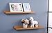 O&K FURNITURE Set of 2 Picture Ledge Wall Shelf Display Floating Shelves (Oak, 18.9
