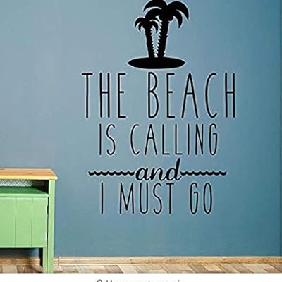 Beach Quote Wall Decal Home Decor Beach Call Wall Sticker