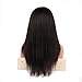 Italian Yaki Wig Brazilain Virgin Natural Color Kinky Straight Lace Front Human Hair Wigs with Baby Hair Around for Black Women (14 inch lace front wig)