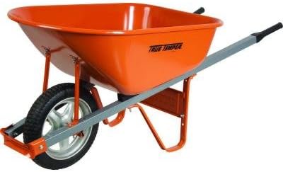 Steel Wheelbarrow With Steel Handles And Flat Free Tire 6 Cu Ft Amazon Ca Home Kitchen