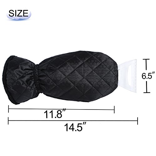 Ice Scraper Mitt Snow Brushes Snow Scrapers for Car Warm Snow Gloves Waterproof Snow Shovel Auto Snow Brush Auto Ice Scraper Scratch Free Auto Snow Removal Shovel Glove Black