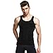GKVK Mens Slimming Body Shaper Vest Shirt Abs Abdomen Slim,S(chest size76cm-81cm/30inches-32inches),Black