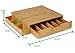 Mind Reader Bamboo 36 Capacity K-Cup Single Serve Coffee Pod Drawer with Side Condiment Caddy Organizer, Brown