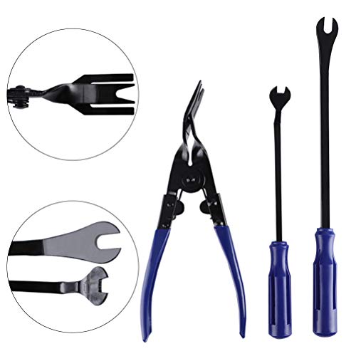 AUTDER 38 Pcs Body Repair Upholstery & Trim Tools Trim Removal Tool Kits Pry Kit Door Panel Tool Radio Repair Modification Pliers Fastener Remover with Storage Bag - Thumbnail 4