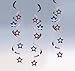 Dizzy Danglers Hanging Party Décor, Red and Blue Stars