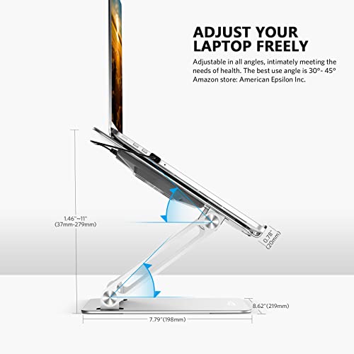 EPN Laptop Stand, Adjustable Laptop Riser with USB Cooling Fan