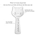 White Ceramic Cat Spoon Rest: Kitten Spoon Rest for Stove or Countertop - Cute Kitchen Accessory