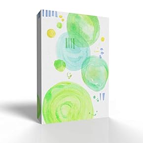 Canvas Wall Art - Watercolor Abstract Color Block Line Draw - Modern Home Art Stretched and Framed Ready to Hang - 12x18 inches