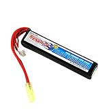 Tenergy Airsoft Battery 11.1V 1000mAh High Capacity LiPo Stick Battery Pack High Discharge Rate 20C Rechargeable Hobby Battery Pack for Airsoft Guns M4, AK47, G36, RPK, PKM w/Mini Tamiya Connector