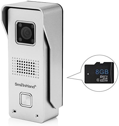 SmaInHand 720P HD Metal Outdoor WiFi Doorbell Video Door Phone with 8GB TF Card Inside, Full Duplex 2 Way Audio Same Time, 3 Walls WiFi Distance, IR Cut, 110°Viewing Angle, 24h Record