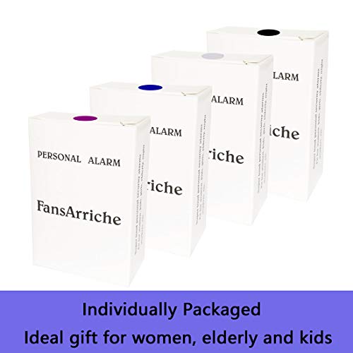 FansArriche Safe Sound Personal Alarm Keychain Personal Protection Devices for Women/Students/Girls/Elderly (4 Color)