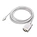 Cable Matters Mini DisplayPort to VGA Cable (Mini DP to VGA Cable) in White 15 Feet - Thunderbolt and Thunderbolt 2 Port Compatible