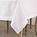 Solino Home Linen Tablecloth – 100% Pure Linen Fall, Thanksgiving, Christmas, Winter, Holiday White Tablecloth 108