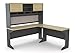 Ameriwood Home Pursuit L-Shaped Desk with Hutch Bundle, Natural
