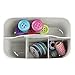 mDesign Plastic Small Office Storage Organizer Utility Tote Caddy Holder with Handle for Cabinets, Desks, Workspaces - Holds Desktop Office Supplies, Pencils, Staplers Lumiere Collection - Light Gray