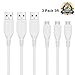 Micro USB Cable, 3 Feet Long Micro USB to USB 2.0 Cable, A Male to Micro B Charge and Sync Cord for Android/Samsung/Windows/MP3/Camera and Other Device(3 Pack, White)