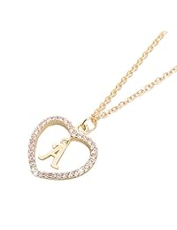 ForeveRing Z - Collar con colgante de letra A, Z