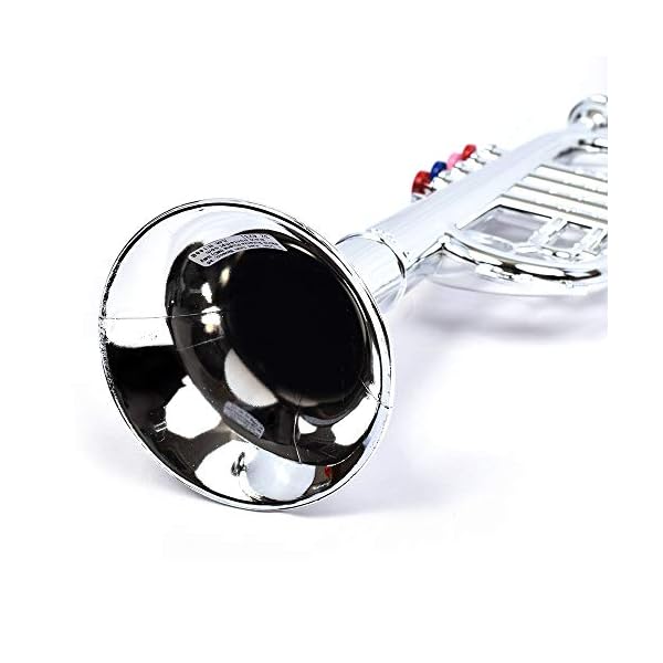 Bontempi-32-3831-4-Notes-Silver-Trumpet-37-cm-Multi-Color-38-cm Bontempi 32 3831 4 Notes Silver Trumpet, 37 cm, Multi-Color, 38 cm