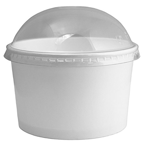 Dome Ice Cream Cup Lids - 4 oz Clear Disposable Lids - Fit Our 4 oz Cups PerfectlyCups Sold Separately Frozen Dessert Supplies - Fast Shipping! 50 Count - Thumbnail 2