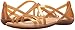 Crocs Women's Isabella Cut Strappy Sandal W Flat, dark gold/gold, 8 M US