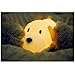 Silicone LED Papa Puppy Night Light Touch Sensor Switching Night Lamp, Transform Between Warm White 2700K and White 6500K, Safe SIL+ABS, Sleep Timer Setting for Kids Babies Bedside and Nursery