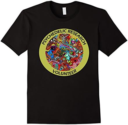 Mens Psychedelic Research Volunteer Shirt Medium Black