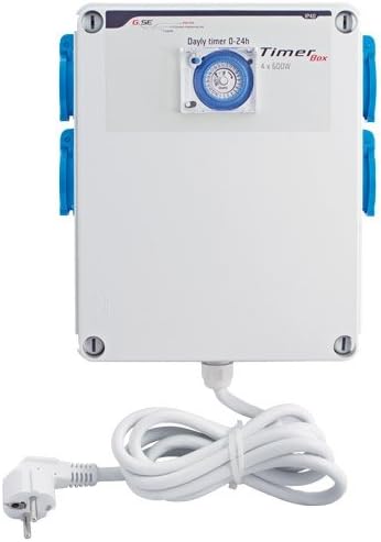 GSE temporizador Caja 4 x 600 W/4 x 16 A: Amazon.es: Jardín