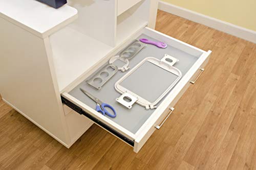 Arrow 9301b Ava Embroidery Multi Needle Sewing Cabinet For Brother And Baby Lock Portable With Wheels White Finish Pricepulse