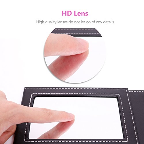 image for Docolor Makeup Pocket Mirror Portable Folding Stand Travel Mirror（Bl