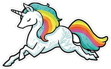 Kingmia Hot New Lovely Unicorn Car Sticker Styling Cartoon Decals Vinyl Waterproof Funny Unicorn Sticker for Laptop, Motorcycle,Skateboard, Luggage, Windows and More (Style7)