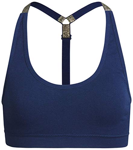 dELiA*s Girls Nylon/Spandex Seamless Sports Bra with Removable Pads (4 Pack) (Small/7-8, Navy/White/Black/Pink)' - Thumbnail 2