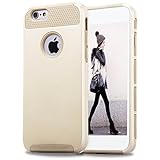 iPhone 6s Case,iPhone 6 Case,by Ailun,Soft TPU Bumper&Hard Shell Solid PC Back,Shock-Absorption&Anti-Scratch Hybrid Dual-Layer Slim Cover,Siania Retail Package[Gold]