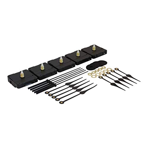 Bjerg Instruments 5 Pack Bulk Clock Parts with Replacement Movement Mechanism and Hands for 9 or 10 inch Clock (Traditional) - Thumbnail 4
