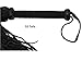 Premium Suede Flogger for Horse Training Crop Whip (18 Soft Suede Tails) (Black) Suede Covered Handle with Wrist Strap