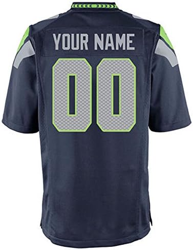 OuteirStuff Custom Football Jerseys Any Name &amp; Number Personalized T-shirt Cheap Jersey (Seattle_Seahawks)