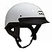 MMG Half Helmet Classic Open Face Design DOT Goggles Included - White, Medium
