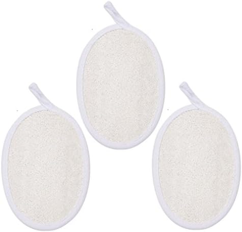 CareBey Natural Loofah Bath Sponge Pad (3 pack)