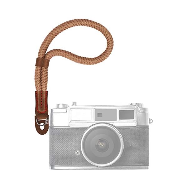 CHUER Kamera Handschlaufe, Baumwoll Wrist Strap im Retro Look - Universal Handgelenkschlaufe für Systemkameras/Digitalkameras Handschlaufe für Spiegellose Kameras (23cm)